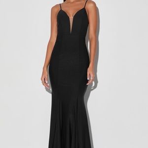 Sophisticated, Black Maxi Gown